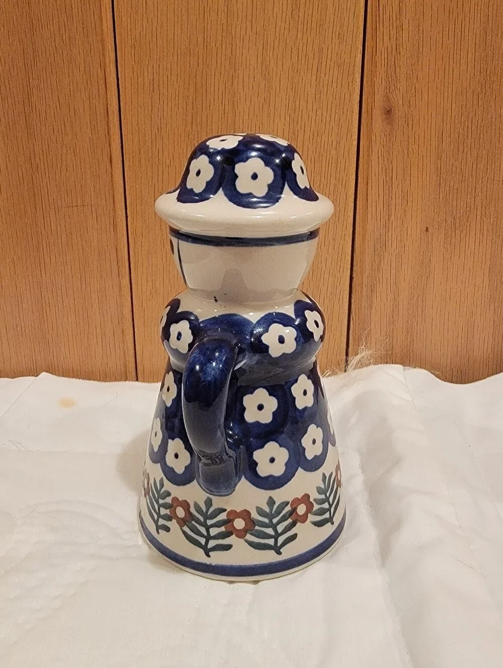Boleslawiec Polish Pottery Woman Shaker # 107 J. Radzinska